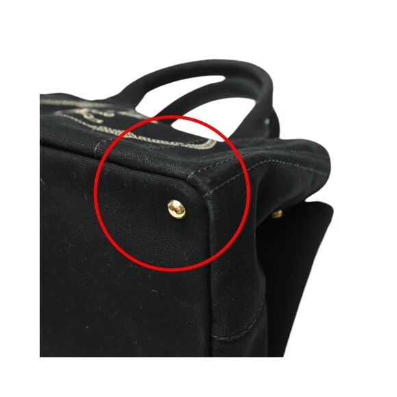 Pre Loved Prada Canapa Women Black Tote Bags - Picture 7 of 8